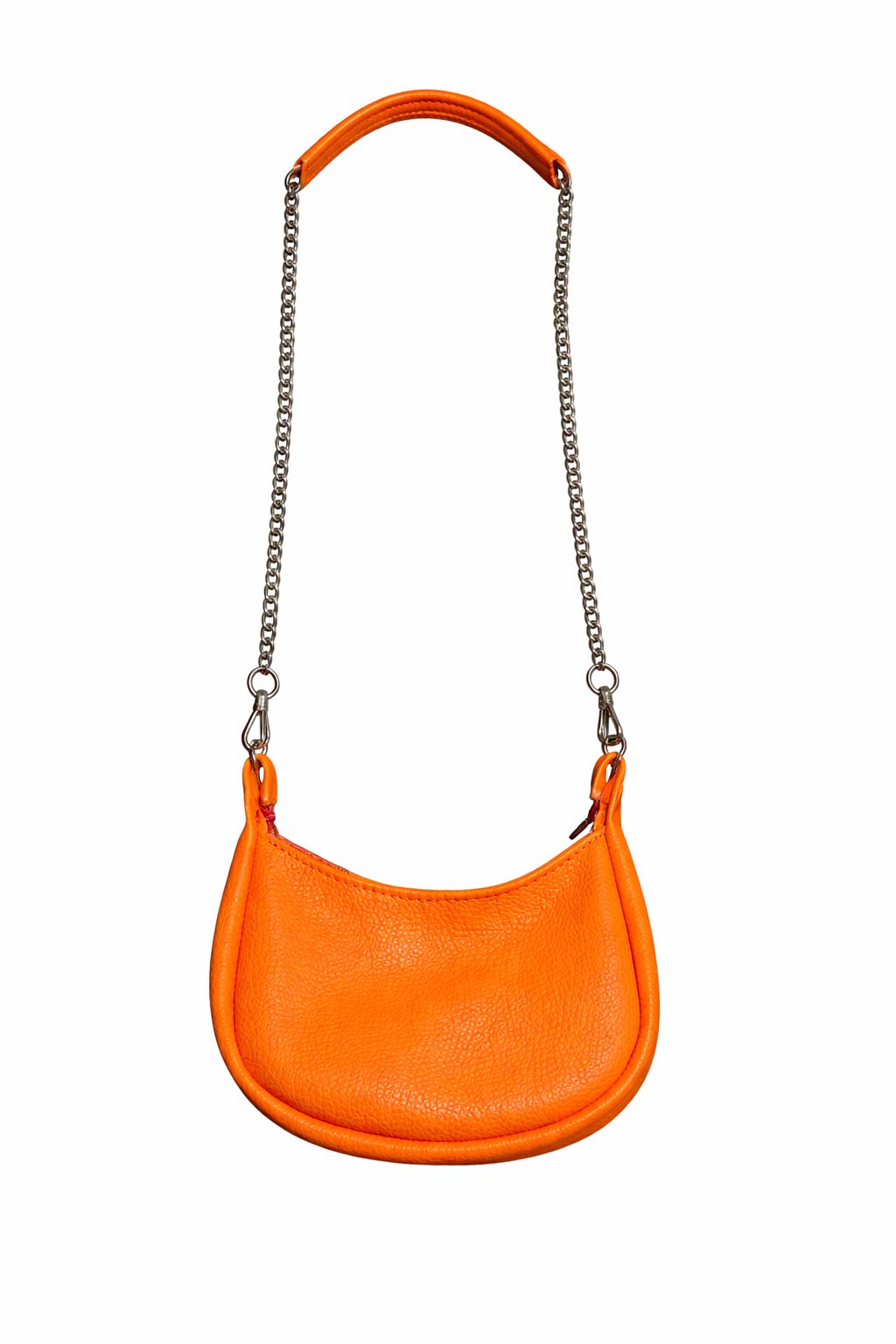 Handmade Genuine Leather Mini Orange Shoulder Bag