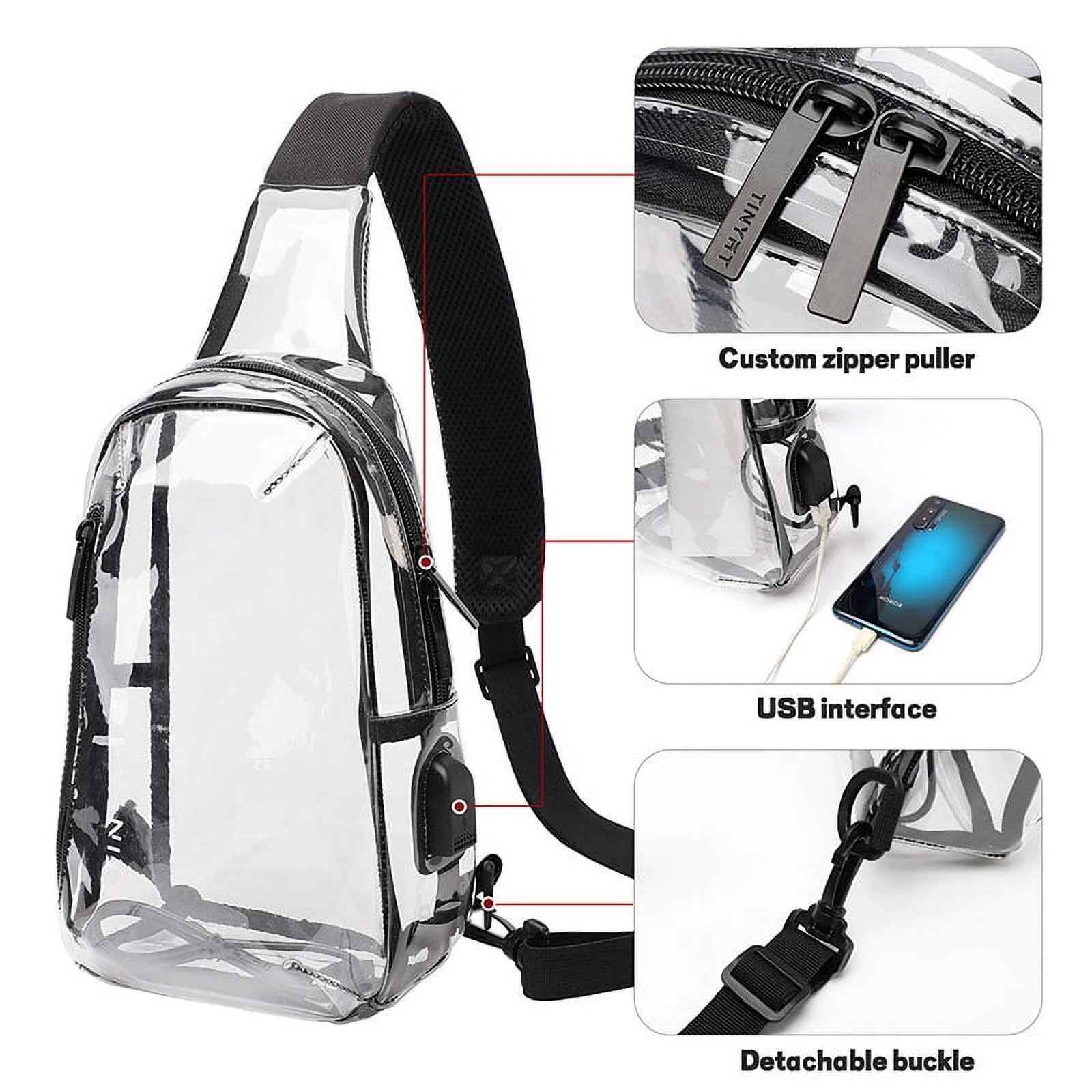Tinyat Clear Sling Bag 