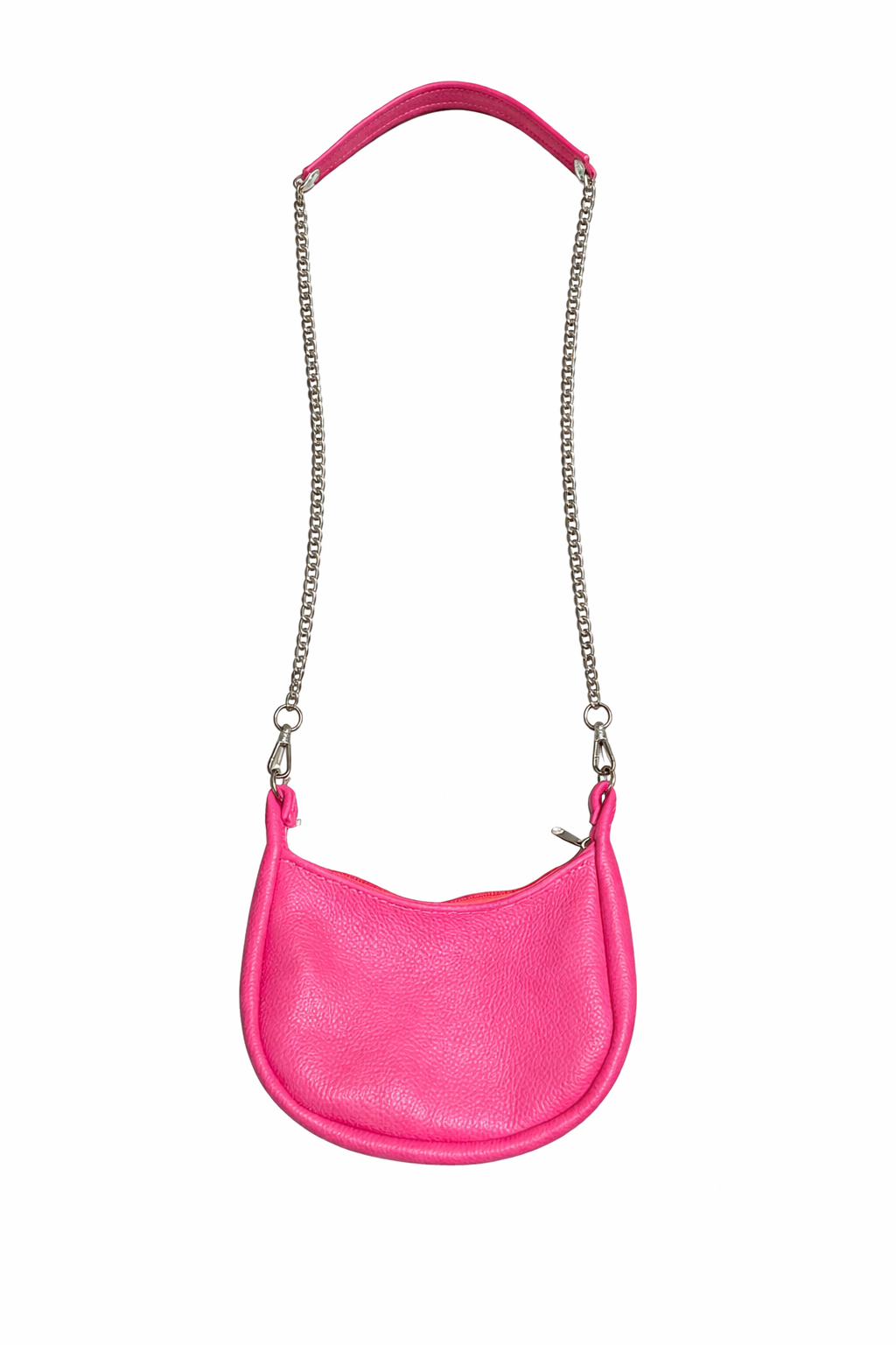 Pink Leather Shoulder Bag for women / Mini Hande Made Crossbody Purse