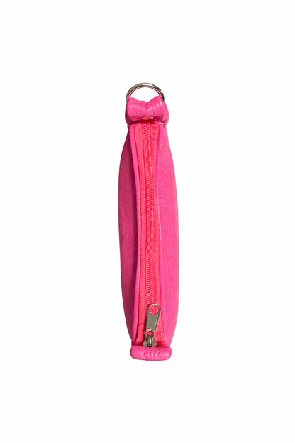 Pink Leather Shoulder Bag for women / Mini Hande Made Crossbody Purse