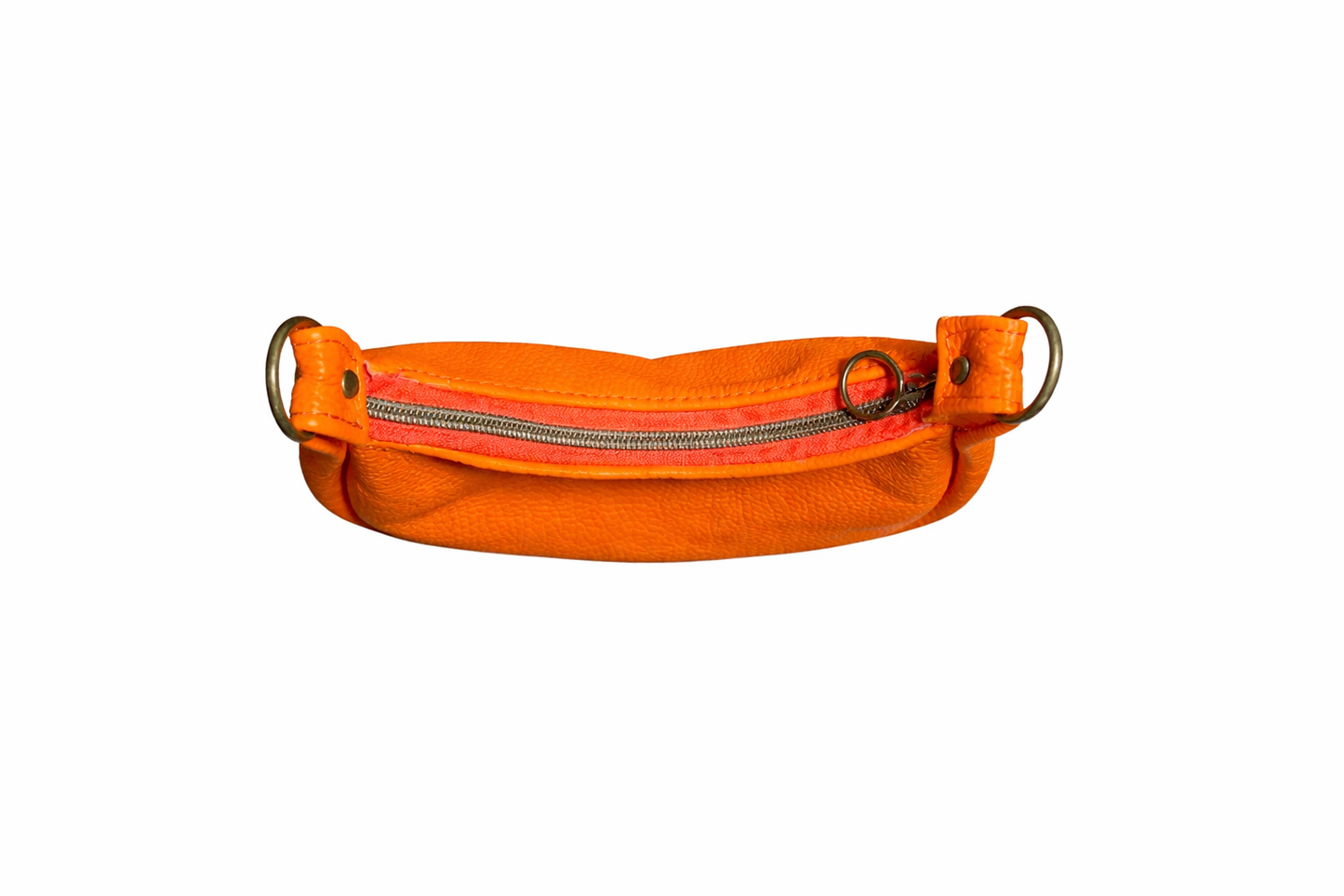 Handmade Genuine Leather Mini Orange Shoulder Bag